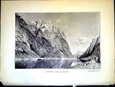 Gravure presse sognefjord d'occasion  France