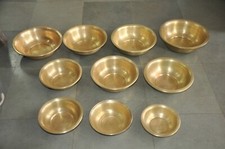 10 peças prato/tigelas vintage de latão feitas à mão em forma de tigela redonda comprar usado  Enviando para Brazil