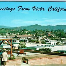 Cámper de parque remolque turístico Vista, CA Downtown Birds Eye de la década de 1950 Cali PC A232 segunda mano  Embacar hacia Argentina