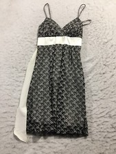 Antigo Vestido Regata Tabu Feminino M Preto Branco Floral Fita Alças de Espaguete Decote V comprar usado  Enviando para Brazil