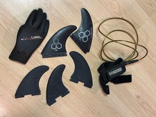 Futures AM2 Conjunto 4 Barbatanas de Prancha de Surf Thruster Black Sexwax Leash Oneil Psycho 5mm comprar usado  Enviando para Brazil