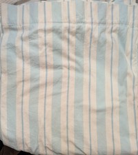 Cortinas forradas infantis Pottery Barn 44x96 brancas com listras azuis bebê 2 painéis comprar usado  Enviando para Brazil