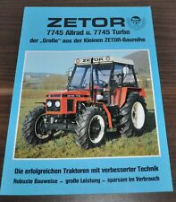 Zetor 7745 Allard Turbo Ciągnik Specyfikacja Broszura Broszura Broszura na sprzedaż  PL