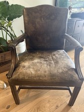 Leather arm chair for sale  LONDON