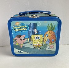 BOB ESPONJA CALÇA QUADRADA Ter Um Dia Maravilhoso 2002 Lancheira Estanho 5,5"x4,75"x2,5" comprar usado  Enviando para Brazil