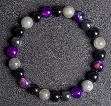 Bracelet perles agate d'occasion  Bordeaux-