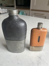 Leather glass hip for sale  SKIPTON