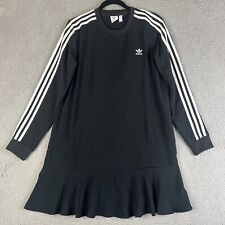 Adidas Camiseta Vestido Mujer M Negro Acampanado Dobladillo Columpio Manga Larga Trifolio 3 Rayas segunda mano  Embacar hacia Argentina