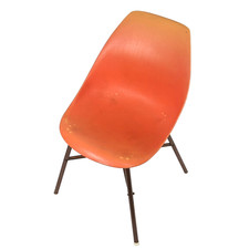 Cadeira de plástico laranja moderna vintage meados do século - mesa retrô mcm comprar usado  Enviando para Brazil