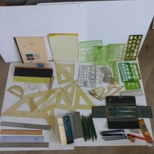 Enorme Lote Vintage Ferramentas Arquitetônicas de Desenho Modelos Eagle Pickett Tesco ++, usado comprar usado Enorme Lote Vintage Ferramentas Arquitetônicas de Desenho Modelos Eagle Pickett Tesco ++, usado comprar usado  Enviando para Brazil