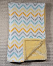 Cobertor de bebê Little Miracles amarelo Chevron verde laranja cinza Costco 30 x 45 comprar usado  Enviando para Brazil