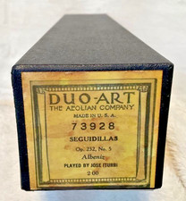 DUO-ART PIANO ROLL SEGUIDILLAS OP. 232 NO 5 ALBENIZ RECUT NR/MT P/B ITURBI 73928 comprar usado DUO-ART PIANO ROLL SEGUIDILLAS OP. 232 NO 5 ALBENIZ RECUT NR/MT P/B ITURBI 73928 comprar usado  Enviando para Brazil