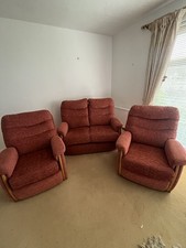 Seater fabric terracotta for sale  GREENOCK