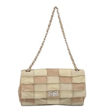 Bolsa de ombro Chanel 2,55 bege camurça autêntica comprar usado  Enviando para Brazil
