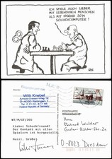 Ansichtskarte schach chess gebraucht kaufen  Ortrand
