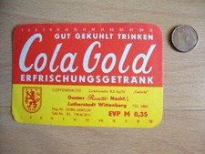 Colaetikett cola gold gebraucht kaufen  Altenburg