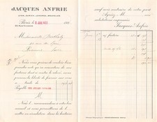 Facture 1922 jacques d'occasion  France