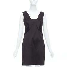 Vestido GUCCI 2007 preto algodão origami plissado decote quadrado IT40 S comprar usado  Enviando para Brazil