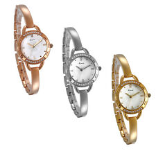 Relógio de pulso feminino de quartzo com numerais romanos mostrador de strass pulseira fina comprar usado  Enviando para Brazil