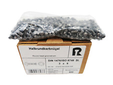 500 Pzas. Clavos De Media Luna DIN 1476 ISO 8746 De Aluminio 3x6mm, usado comprar usado  Enviando para Brazil