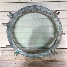 Vintage Great Lakes Ship Porthole Window 21" Original Marítimo Porto Buraco com Vidro comprar usado  Enviando para Brazil