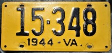 1944 virginia license for sale  Kalispell