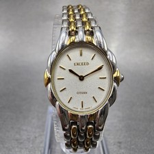Relógio Citizen Exceed Feminino 19mm Mostrador Prata Dois Tons 5420-H04287 Nova Bateria comprar usado  Enviando para Brazil