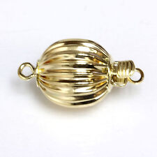 14KT Oro Amarillo Macizo 10MM Bola Corrugado Acanalado Cierre para Simple Hilos comprar usado 14KT Oro Amarillo Macizo 10MM Bola Corrugado Acanalado Cierre para Simple Hilos comprar usado  Enviando para Brazil