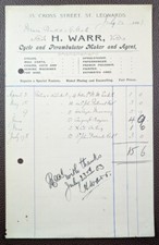 1903 warr cycle for sale  HASTINGS
