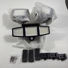 Pacote com 3 luzes solares externas 2500LM 210 LED controle remoto de segurança movimento de 3 cabeças comprar usado  Enviando para Brazil