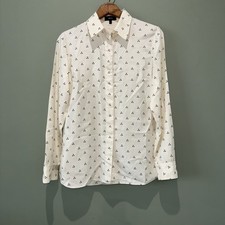 Blusa Theory feminina pequena 100% seda manga longa marfim botão para baixo P XS comprar usado Blusa Theory feminina pequena 100% seda manga longa marfim botão para baixo P XS comprar usado  Enviando para Brazil