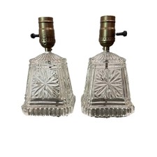 Conjunto de 2 abajures de vidro cristal boudoir cama lateral luz noturna abajur de mesa 6" vintage comprar usado Conjunto de 2 abajures de vidro cristal boudoir cama lateral luz noturna abajur de mesa 6" vintage comprar usado  Enviando para Brazil