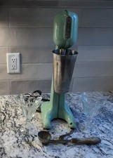 Liquidificador Mix-N-Whip vintage década de 1940 jadeíta com copo de malte funciona comprar usado  Enviando para Brazil