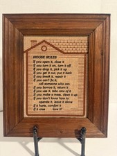 Vintage house rules for sale  Casco