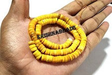 Pneu de roda opala amarela corte Heishi liso 7-8mm contas de pedra preciosa 16 polegadas 1 fios comprar usado  Enviando para Brazil