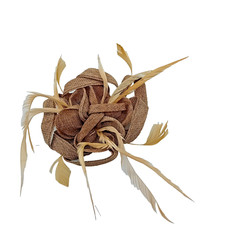 Coffee mesh fascinator for sale  MIRFIELD