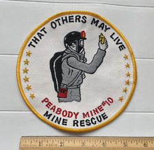 Mine Rescue That Others May Live Peabody Mine #10 5 7/8" Round Back Jacket Patch comprar usado  Enviando para Brazil