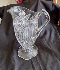 EAPG US Glass Co Jarro Banner Luvado Mão Pé Pedestal 9" Lados Afiados comprar usado  Enviando para Brazil