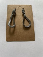 Silver snake earrings for sale  Port Washington
