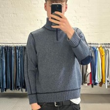 Y2K Overmax gruby dzianinowy sweter prążkowany bluza z wysokim dekoltem na sprzedaż  Wysyłka do Poland