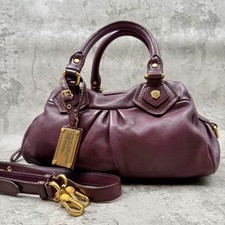 Bolsa de ombro Marc by Marc Jacobs Classic Q couro mini Boston Bordeaux tom dourado comprar usado  Enviando para Brazil