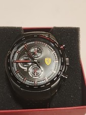 RELÓGIO MASCULINO SCUDERIA FERRARI SPEEDRACER COURO PRETO PONTO VERMELHO Precisa de Baterias  comprar usado  Enviando para Brazil