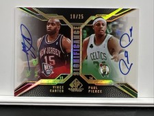 2007-08 Sp Jogo Usado Vince Carter Paul Pierces Duplo Auto/25 Autógrafo comprar usado  Enviando para Brazil