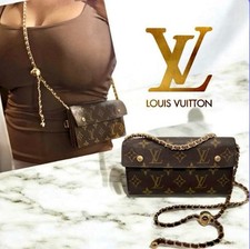 Carteira LV monograma Portefeuille acordeão longa corrente bolsa de embreagem bolsa de pulso comprar usado  Enviando para Brazil