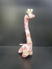 Girafa floral de pelúcia feita à mão 11" rosa verde pêssego branco comprar usado  Enviando para Brazil