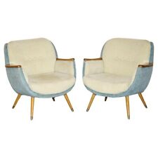 Usado, PAR DE POLTRONAS VINTAGE FRANCESAS POR VOLTA DE 1960 CLUB TUB COM MOLDURA DE NOGUEIRA E FAIA comprar usado  Enviando para Brazil