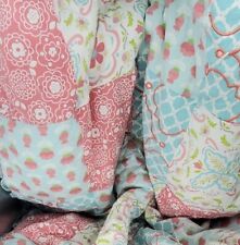 The Peanutshell Mila Baby Berço Colcha Aqua Rose Rosa Cottage Core Shabby Chic, usado comprar usado  Enviando para Brazil