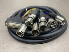 Cabo de áudio Avid Pin Out Snake 8 canais D-Sub 25M a 4M, saída de linha 4F XLR comprar usado  Enviando para Brazil