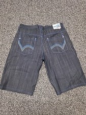 Bermuda jeans bordada vintage 5ive Jungle & Co tamanho 42 hip hop Y2K comprar usado  Enviando para Brazil