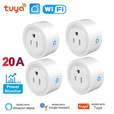 Plugue inteligente Tuya WiFi 20A com monitor de energia temporizador de tomada EUA funciona com Alexa comprar usado  Enviando para Brazil